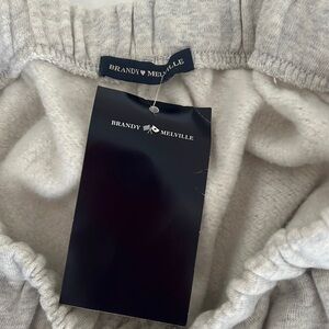 BRAND NEW Brandy Melville Grey cinched sweatpants